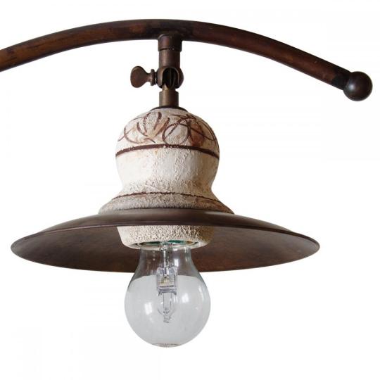mediteranske stropna lampa keramika toskansky malovane rustikalne nizka svetla vyska medena country provensalske lamps osvetlenie imas florencia budapest lameridiana interierovy dizajn 3 ziarovky spalna hneda.jpg